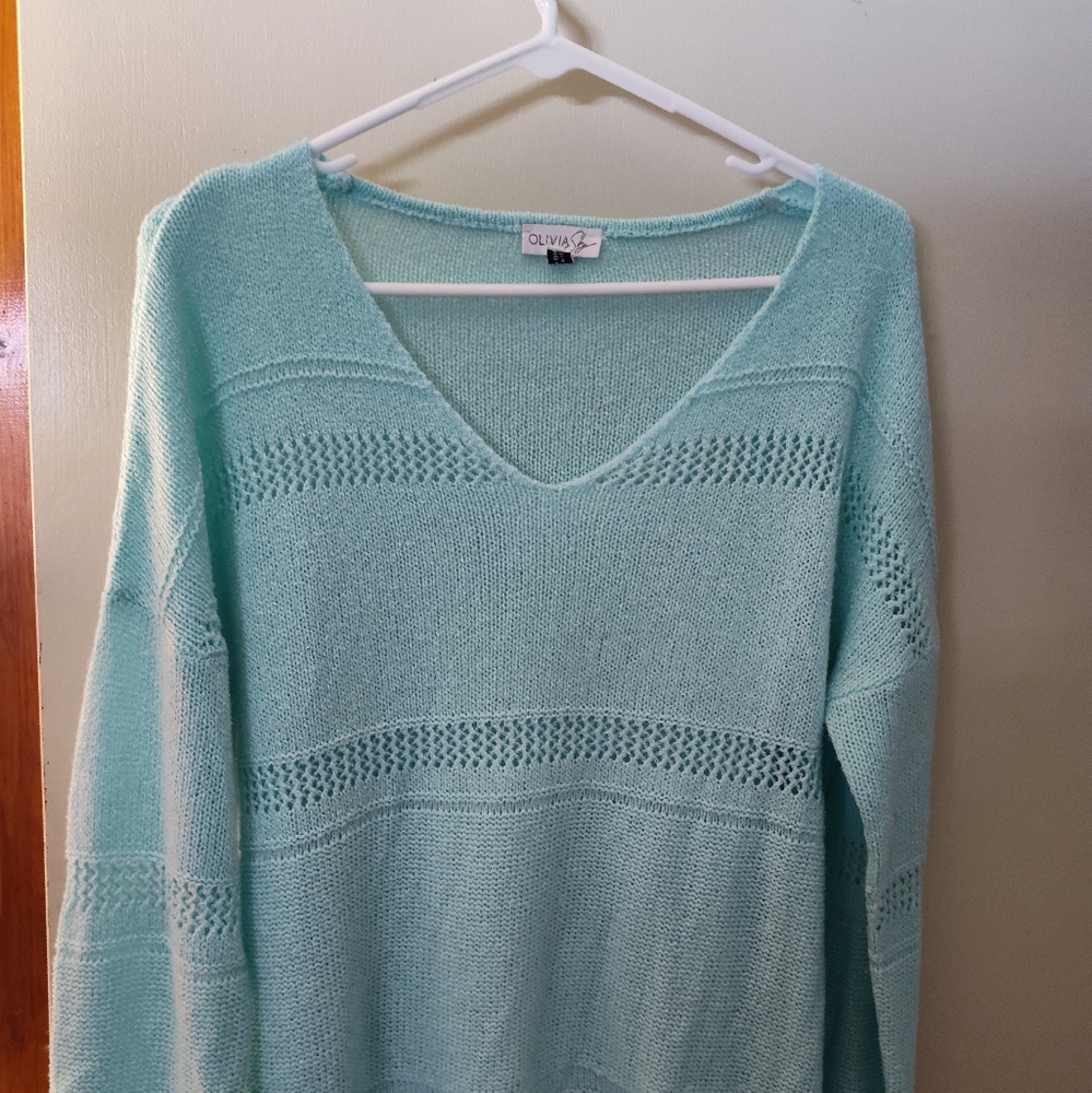 Sweater, teal, XL